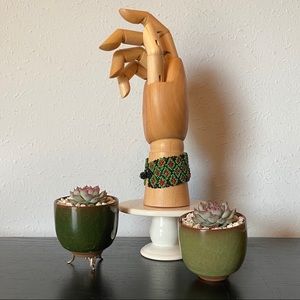 Unique Woven Seed Bead Bracelet from Puebla Mexico